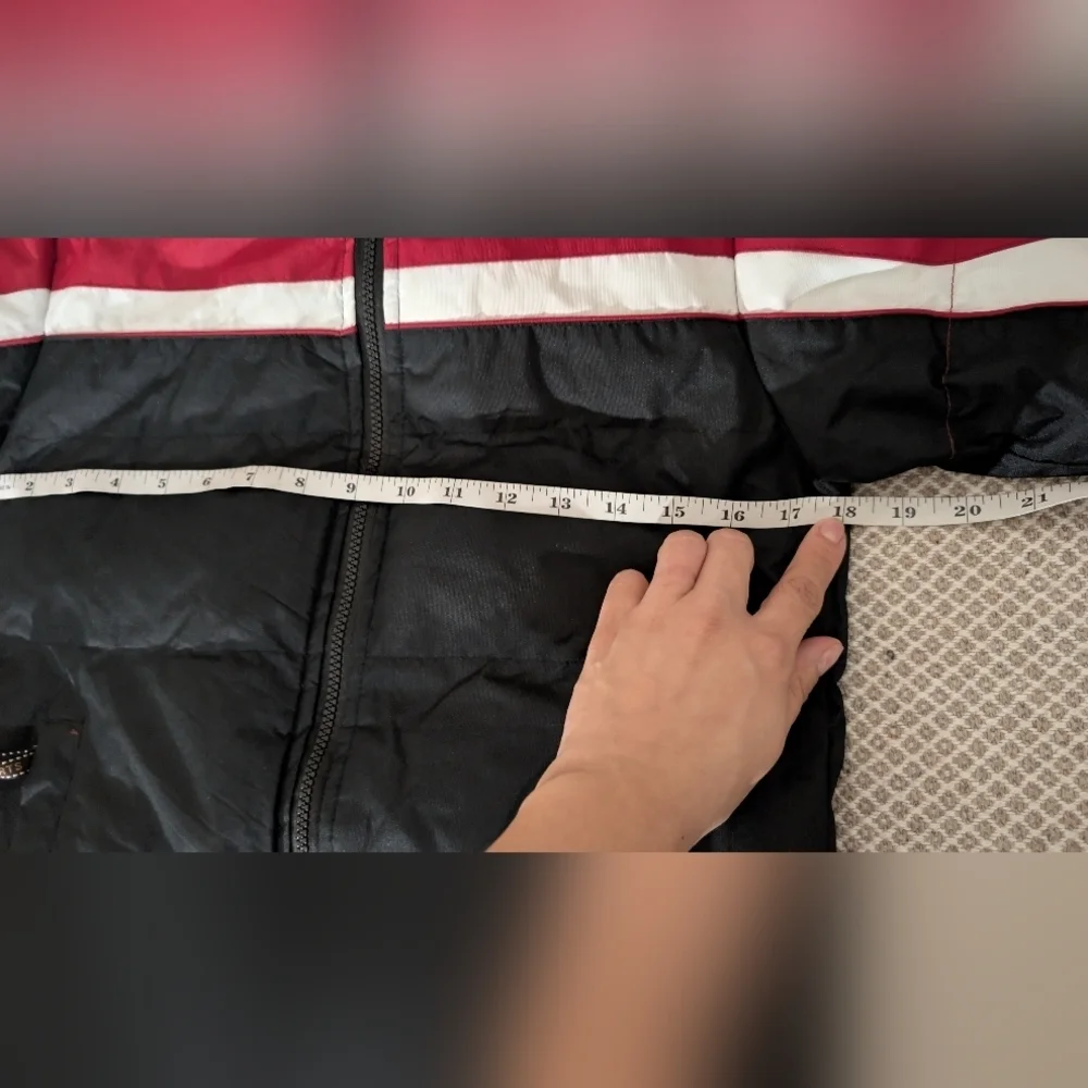 1826 Sports Stylish Black and Red Kids' Puffer Jacket